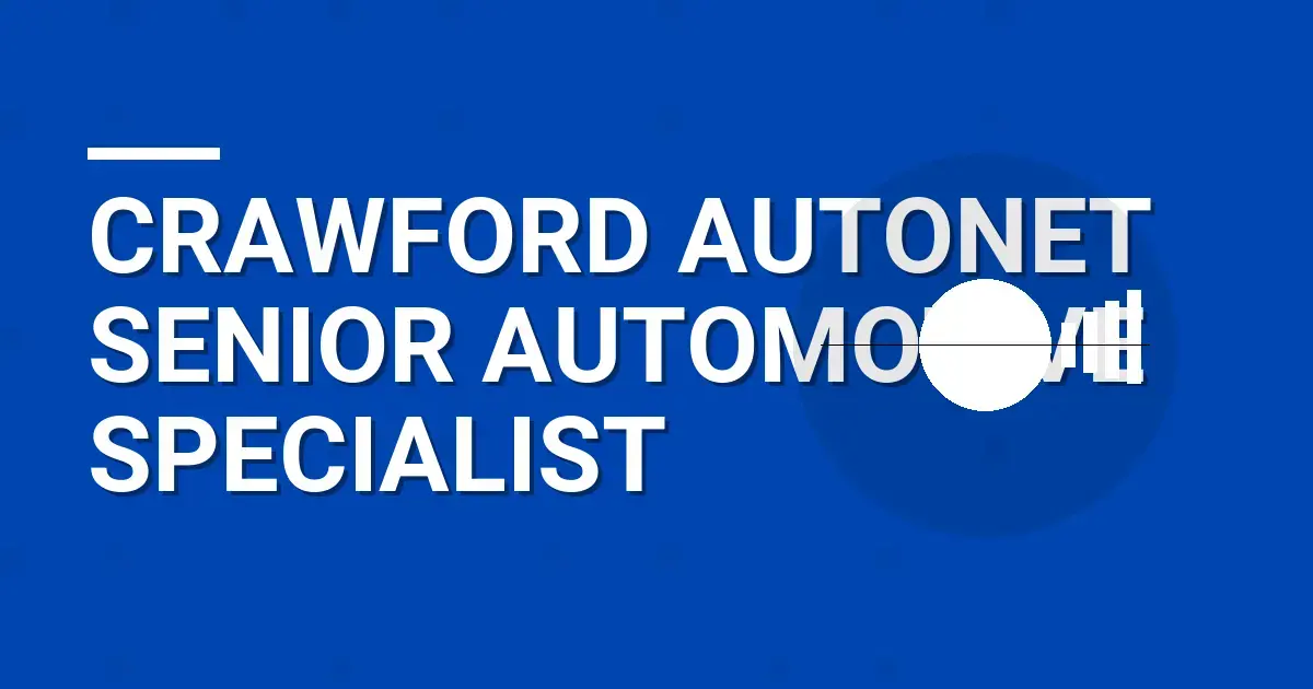 Crawford AutoNet Senior Automotive Specialist